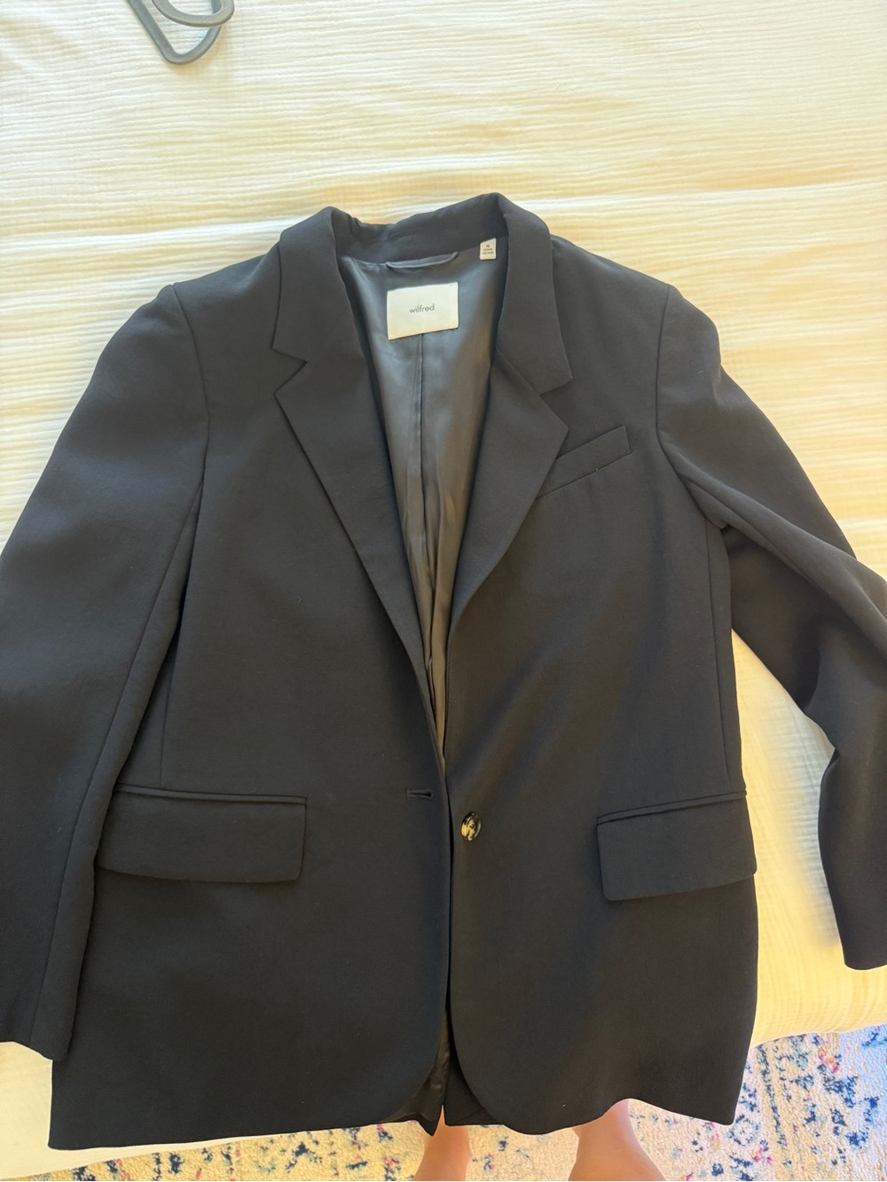 Wilfred Black Notch-Lapel Blazer